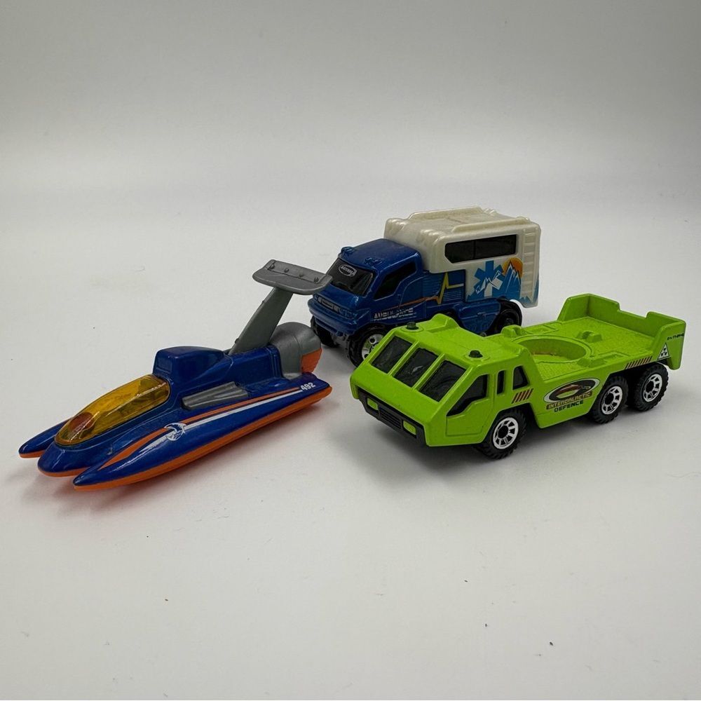 Vintage Matchbox Hydroplane Arctic Track Transporter Die Cast Bundle